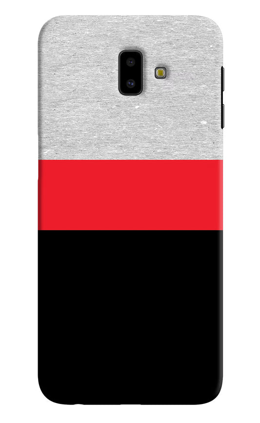 Tri Color Pattern Samsung J6 plus Hard Case Back Cover by Casekaro