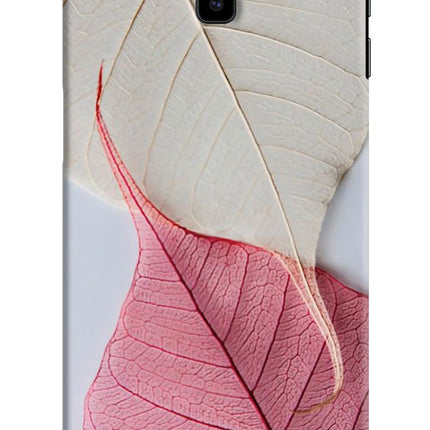 White Pink Leaf Samsung J6 plus Hard Case Back Cover by Casekaro