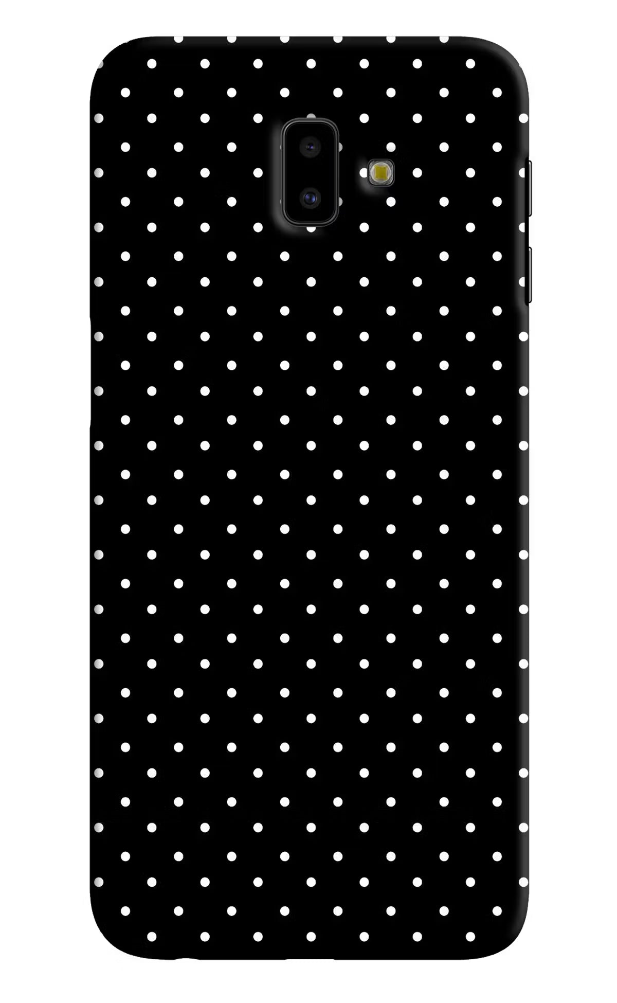 White Dots Samsung J6 plus Hard Case Back Cover by Casekaro