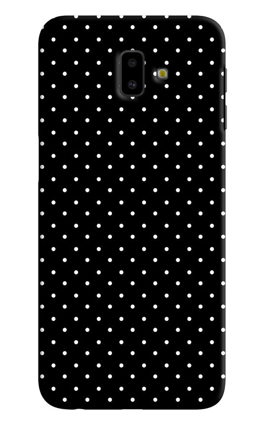 White Dots Samsung J6 plus Hard Case Back Cover by Casekaro