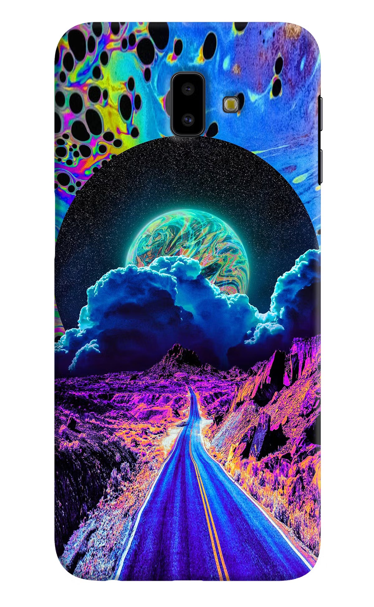 Psychedelic Painting Samsung J6 plus Hard Case Back Cover by Casekaro