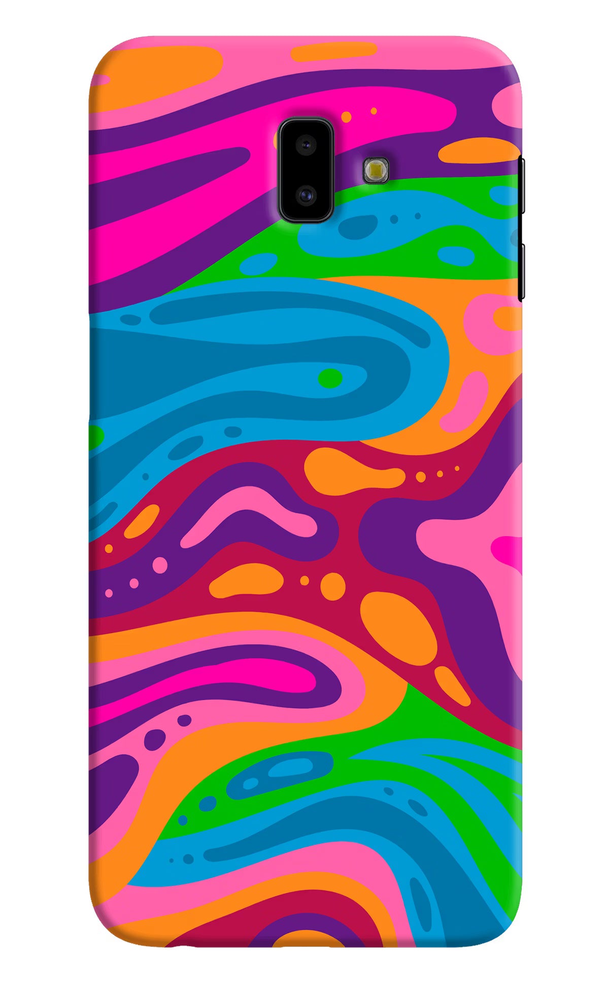 Trippy Pattern Samsung J6 plus Hard Case Back Cover by Casekaro