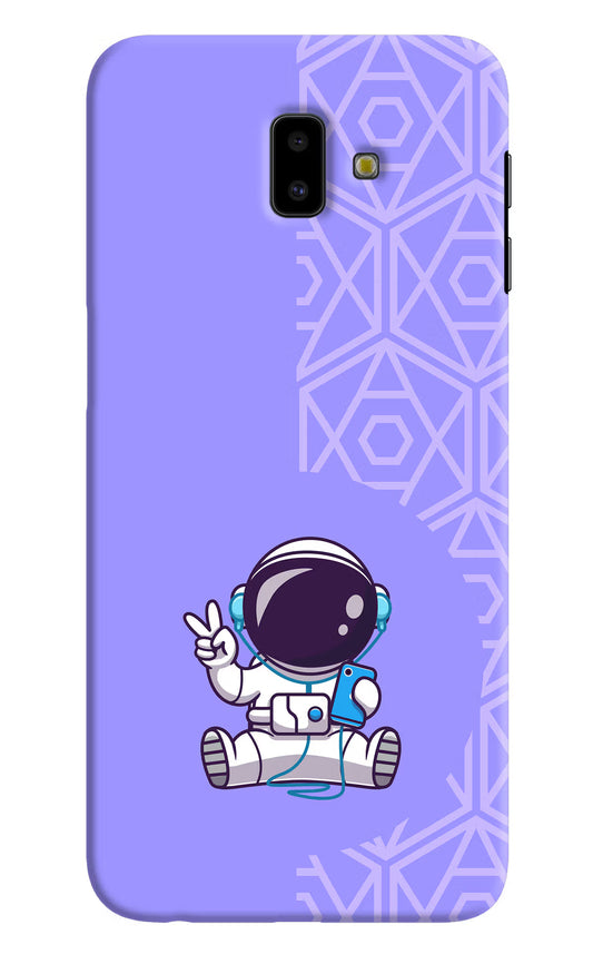 Cute Astronaut Chilling Samsung J6 plus Hard Case Back Cover by Casekaro