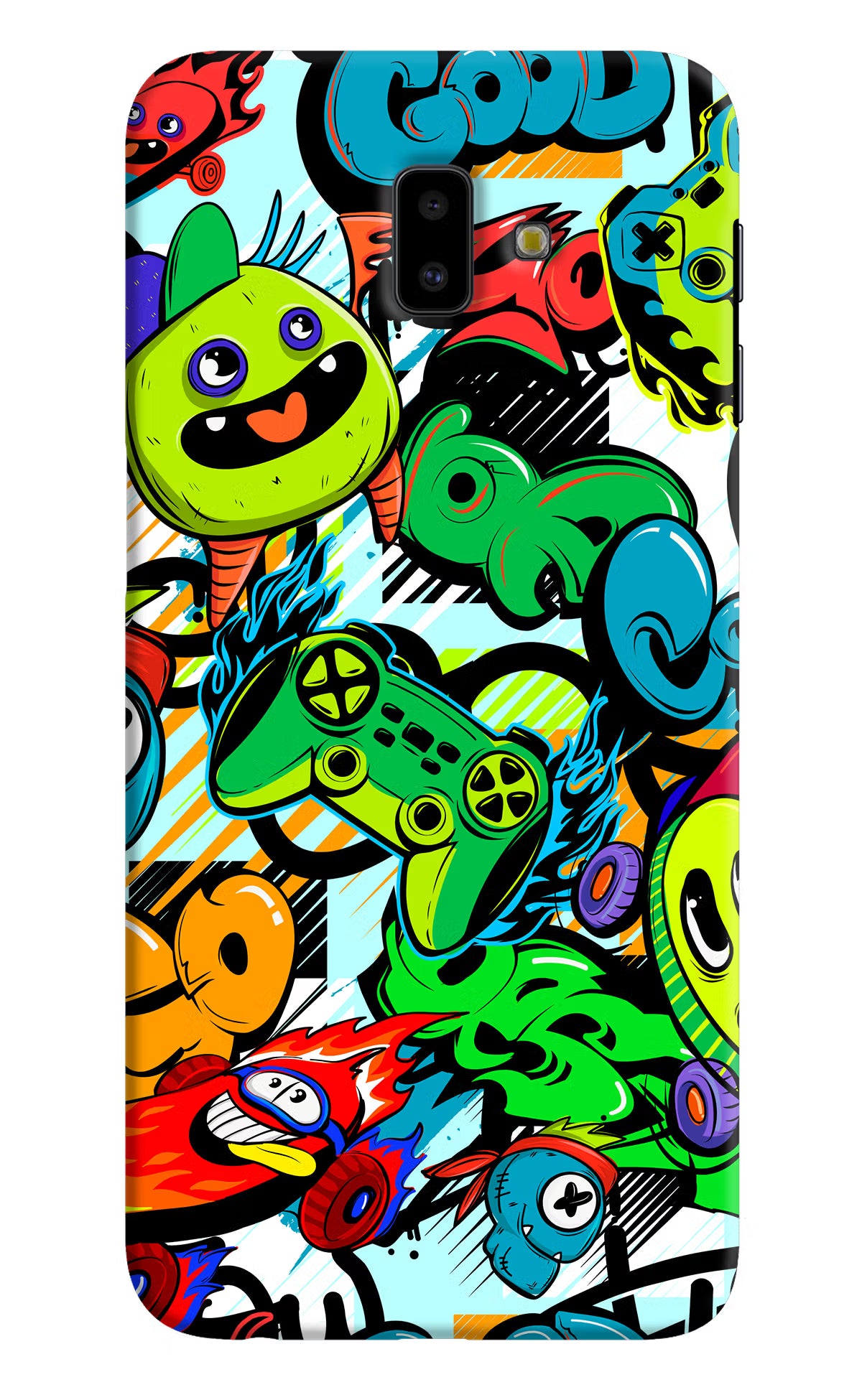 Game Doodle Samsung J6 plus Hard Case Back Cover by Casekaro
