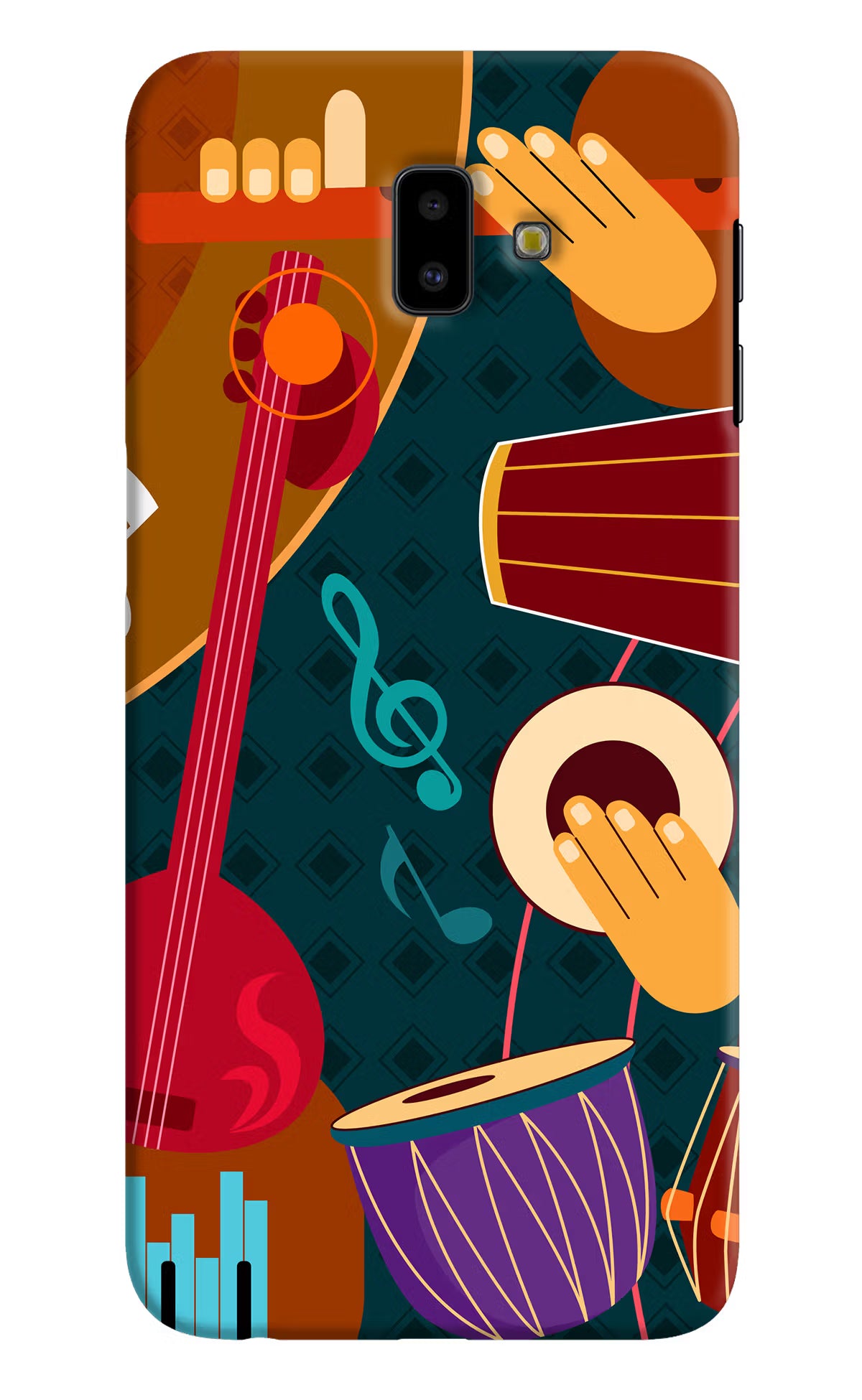 Music Instrument Samsung J6 plus Hard Case Back Cover by Casekaro