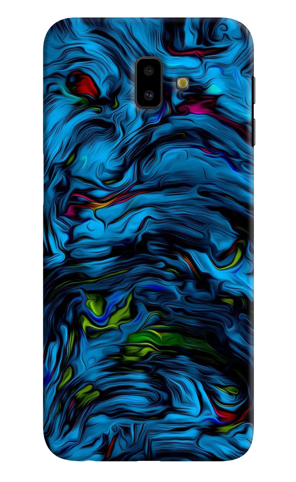 Dark Blue Abstract Samsung J6 plus Hard Case Back Cover by Casekaro