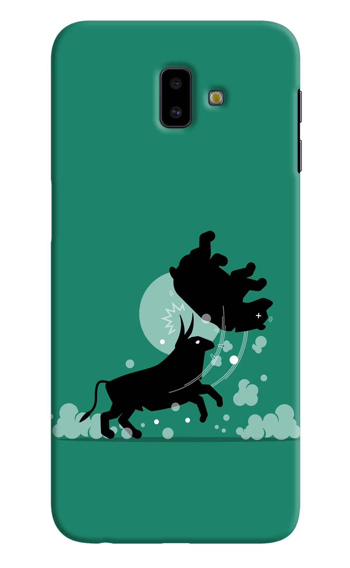 Bull Conqueror Samsung J6 plus Hard Case Back Cover by Casekaro