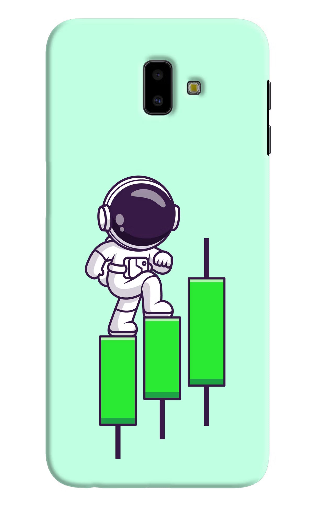 Astronaut Trader Samsung J6 plus Hard Case Back Cover by Casekaro