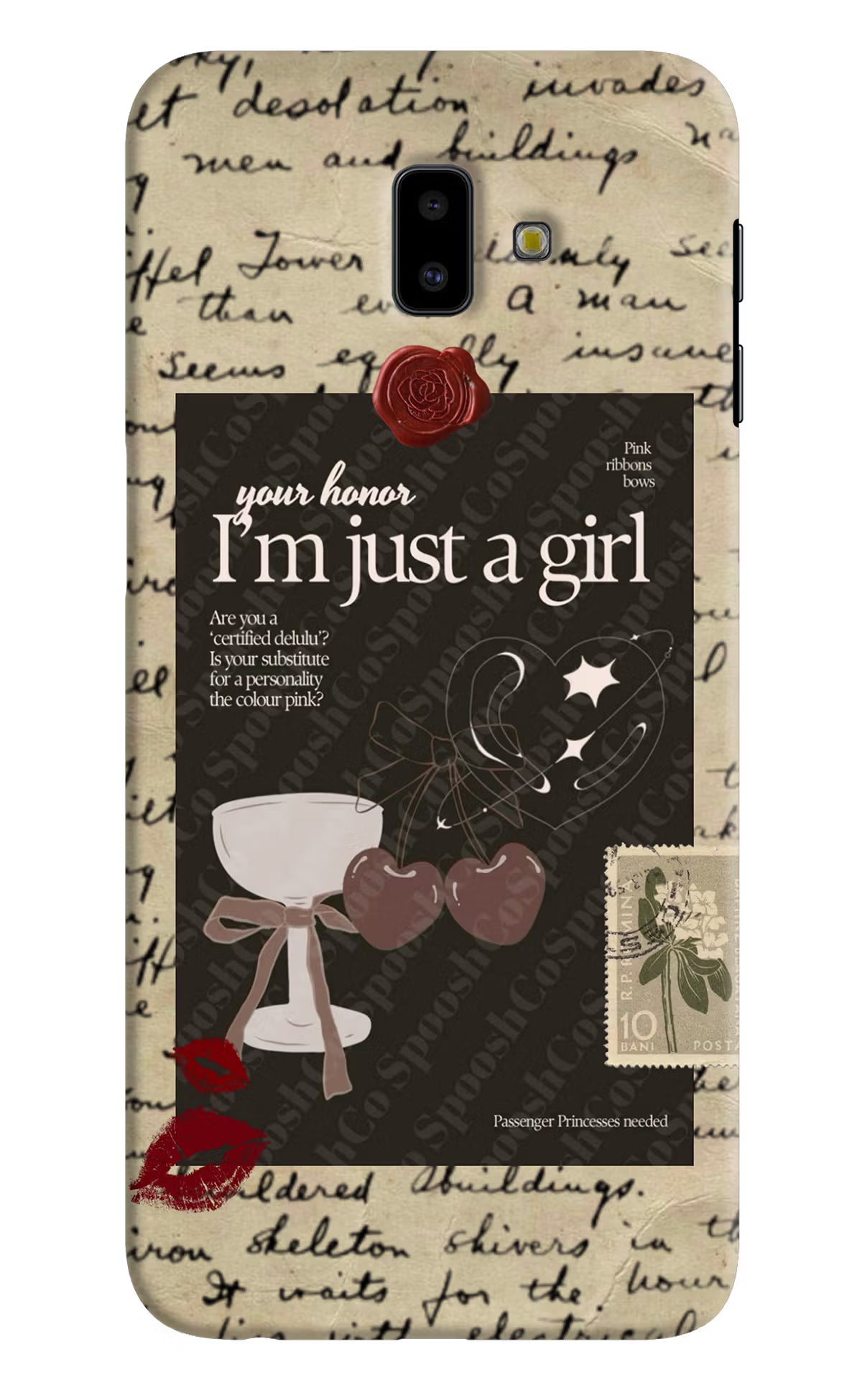 I am just a girl Samsung J6 plus Hard Case Back Cover by Casekaro