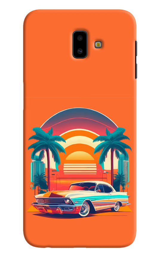Palm Drive 80s Samsung J6 plus Hard Case Back Cover by Casekaro