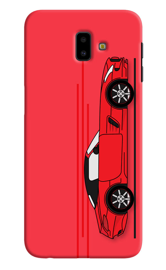 Red Velocity Samsung J6 plus Hard Case Back Cover by Casekaro