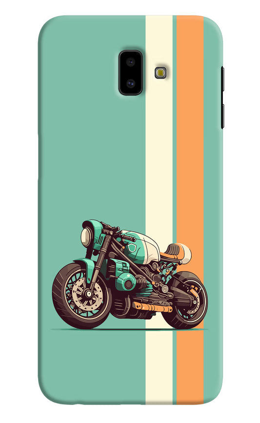 Striped Moto Drift Samsung J6 plus Hard Case Back Cover by Casekaro