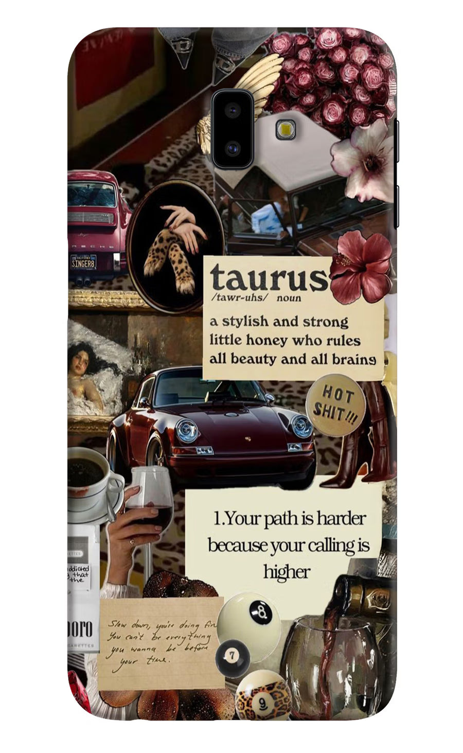 Taurus Zodiac Samsung J6 plus Back Cover, Hard case