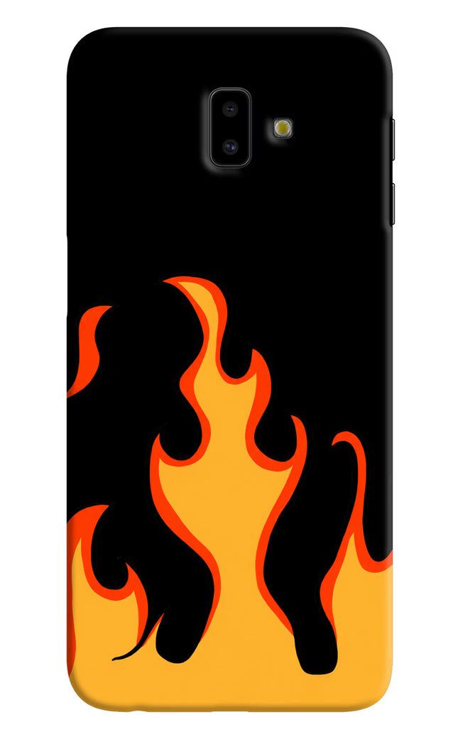 Fired Up – Black Samsung J6 plus Hard Case Back Cover by Casekaro