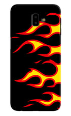 Side Sweep Flames Samsung J6 plus Hard Case Back Cover by Casekaro