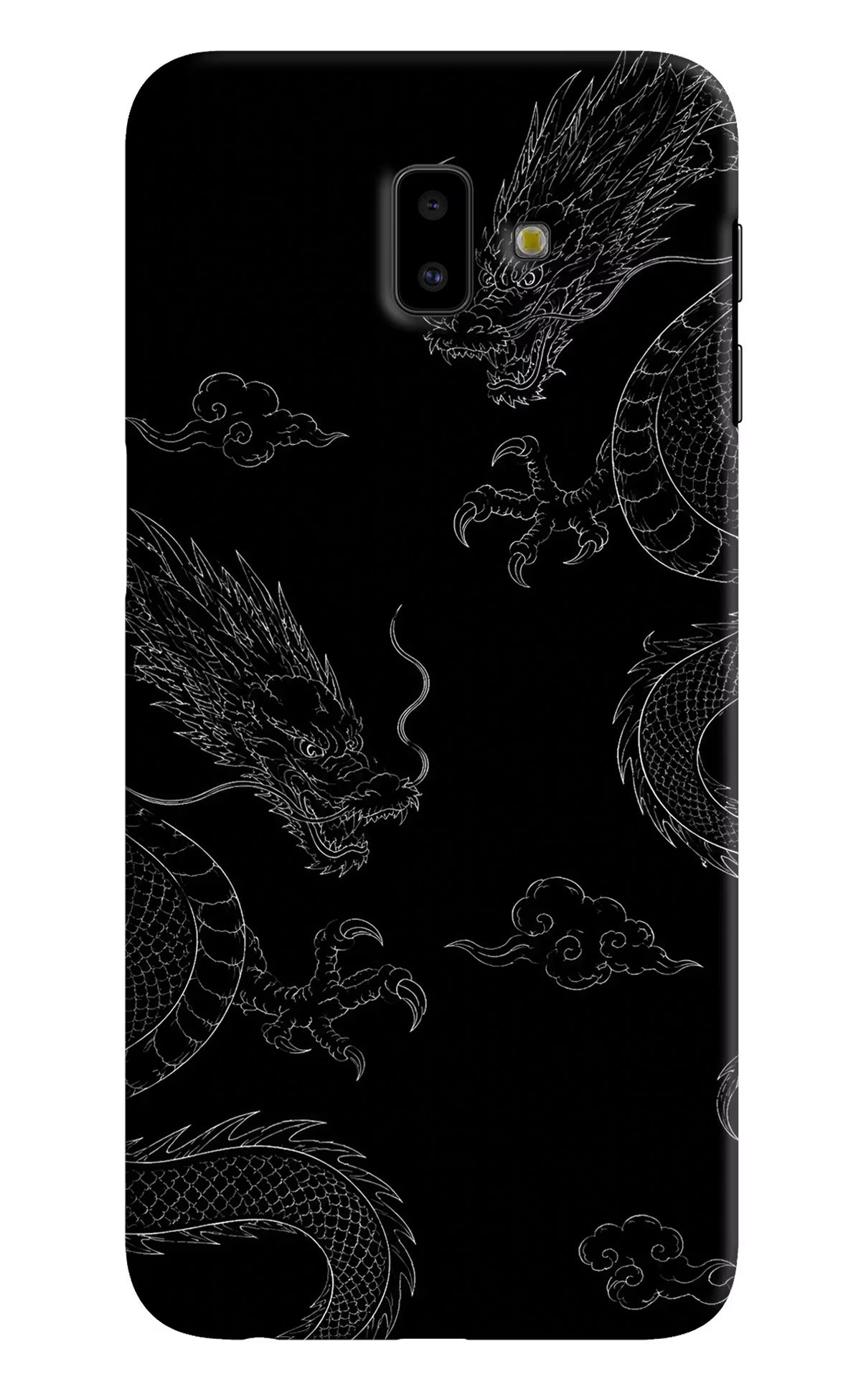 Twin Dragons Samsung J6 plus Hard Case Back Cover by Casekaro