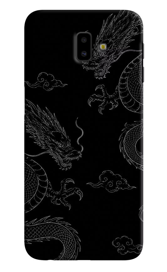 Twin Dragons Samsung J6 plus Hard Case Back Cover by Casekaro