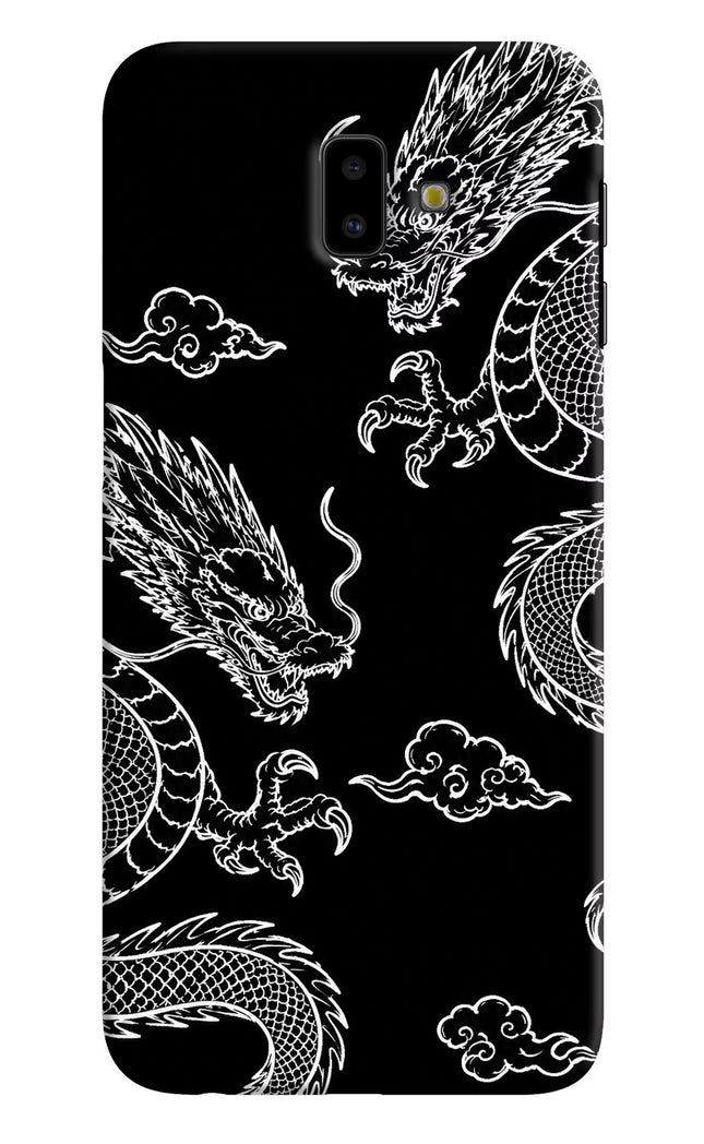 Twin Dragons Samsung J6 plus Hard Case Back Cover by Casekaro