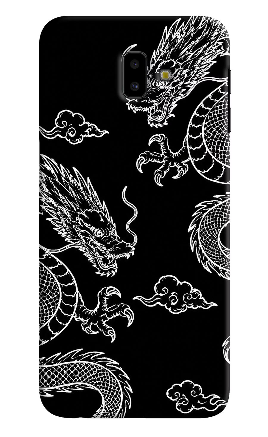 Twin Dragons Samsung J6 plus Back Cover, Hard case
