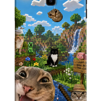 Minecraft Cat Chaos Samsung J6 plus Hard Case Back Cover by Casekaro