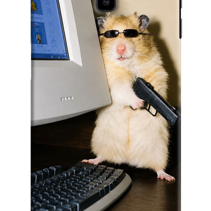 Hacker Hamster Samsung J6 plus Hard Case Back Cover by Casekaro
