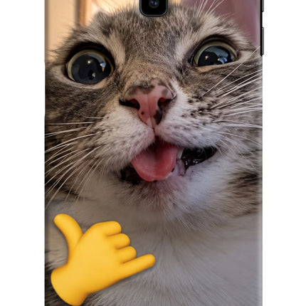 Silly Cat Call Samsung J6 plus Hard Case Back Cover by Casekaro