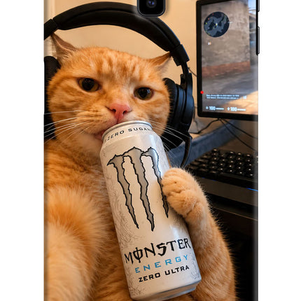 Gamer Cat Energy Samsung J6 plus Hard Case Back Cover by Casekaro
