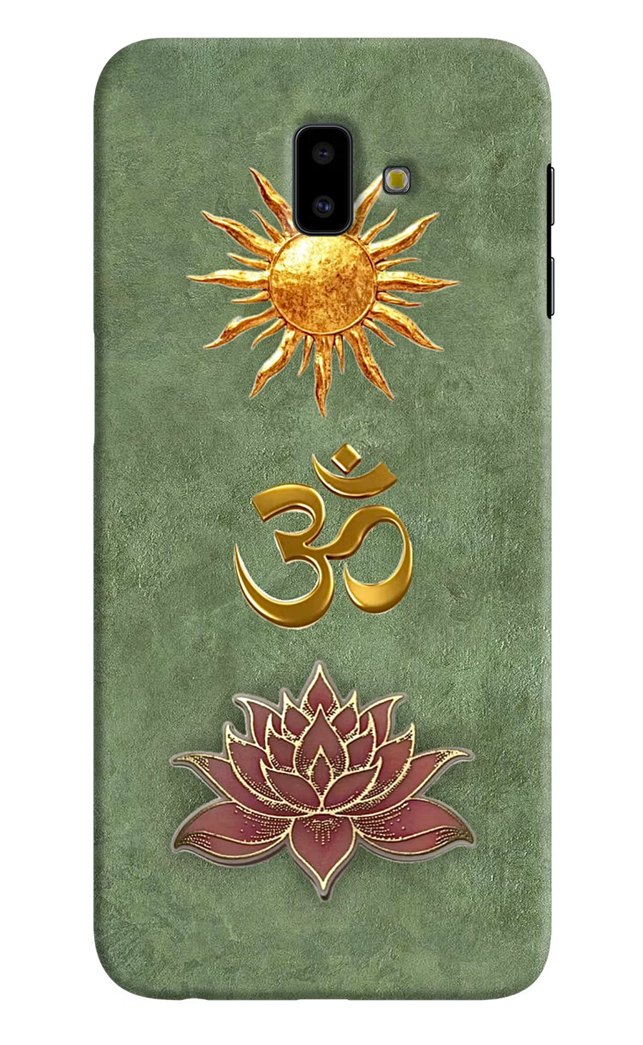 Om & Lotus Samsung J6 plus Back Cover, Hard case