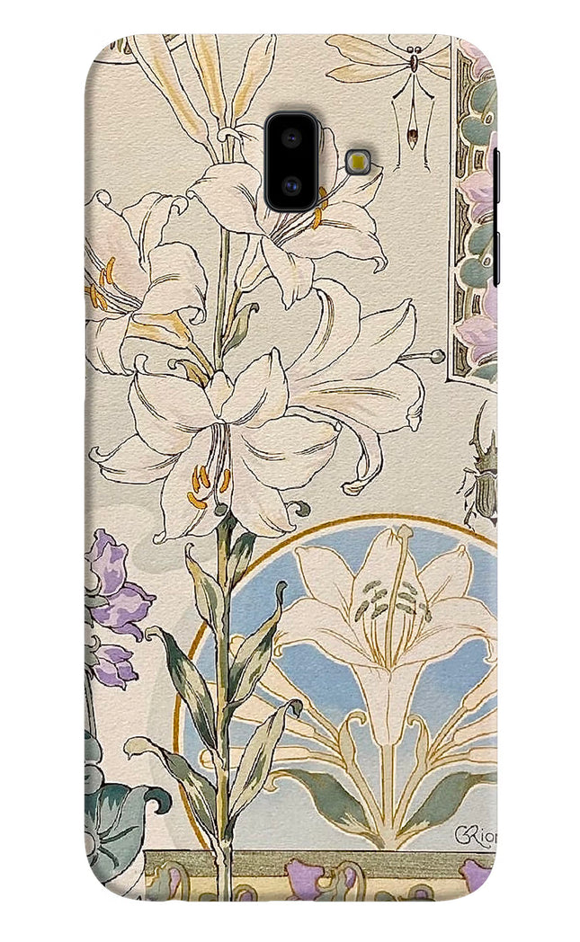 White Lily Samsung J6 plus Hard Case Back Cover by Casekaro
