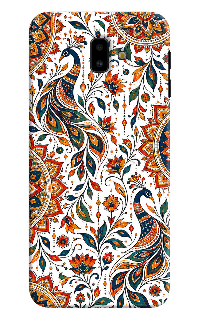 White Mayura Samsung J6 plus Hard Case Back Cover by Casekaro