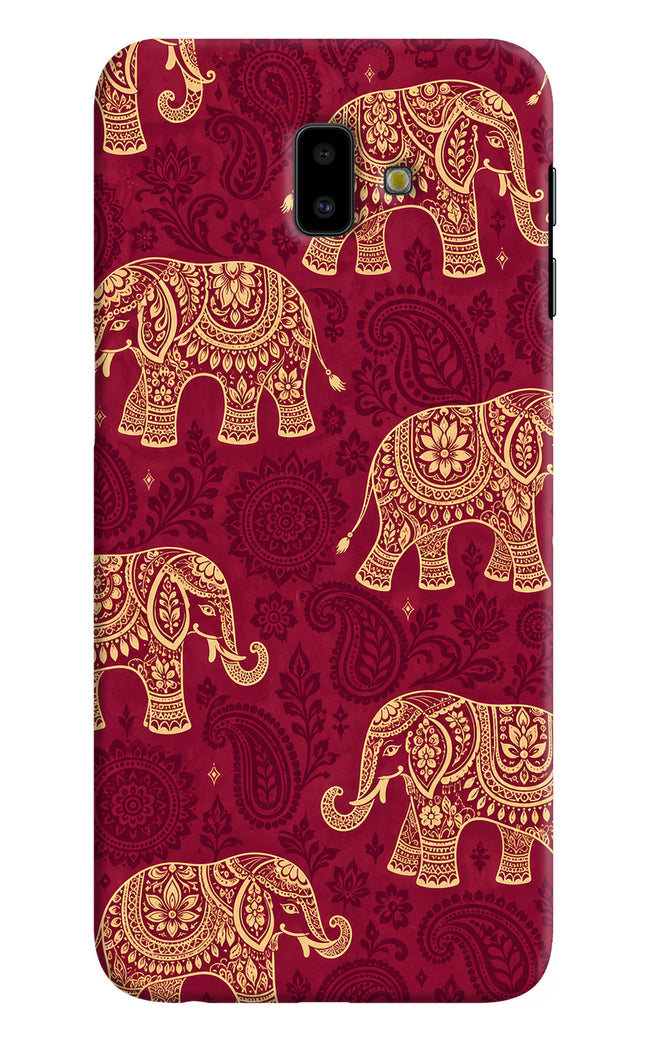 Maroon Elephant Samsung J6 plus Hard Case Back Cover by Casekaro