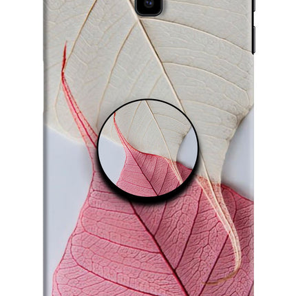 White Pink Leaf Samsung J6 plus Pop Case by Casekaro