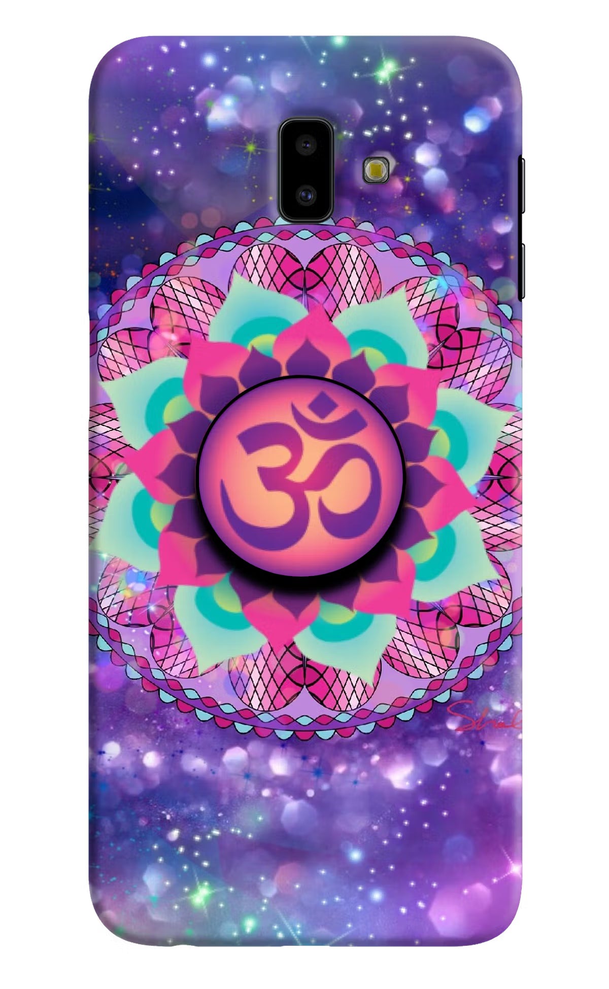 Om Purple Samsung J6 plus Pop Case by Casekaro