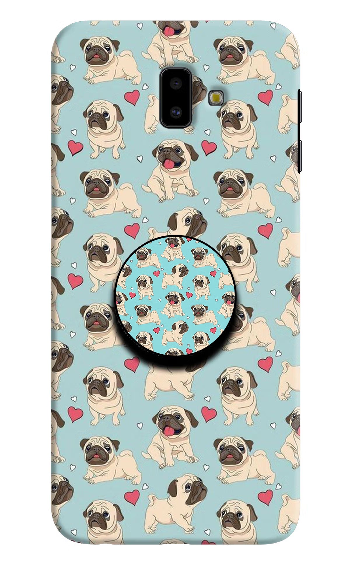 Pug Dog Samsung J6 plus Pop Case by Casekaro
