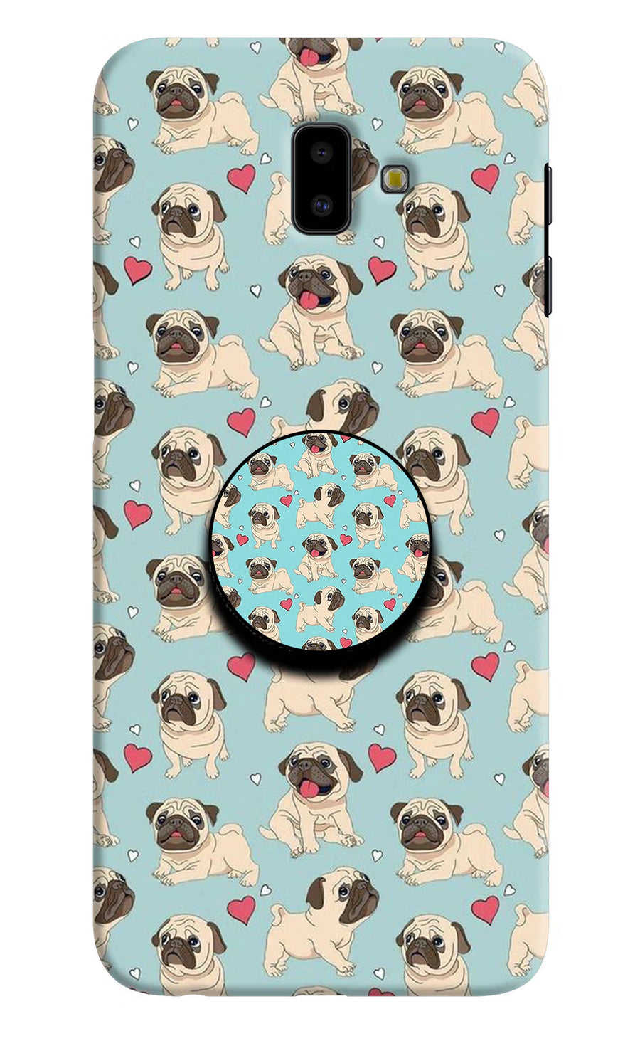 Pug Dog Samsung J6 plus Pop Case, Hard case