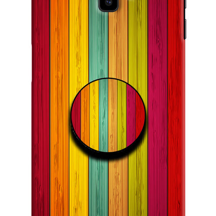 Multicolor Wooden Samsung J6 plus Pop Case by Casekaro