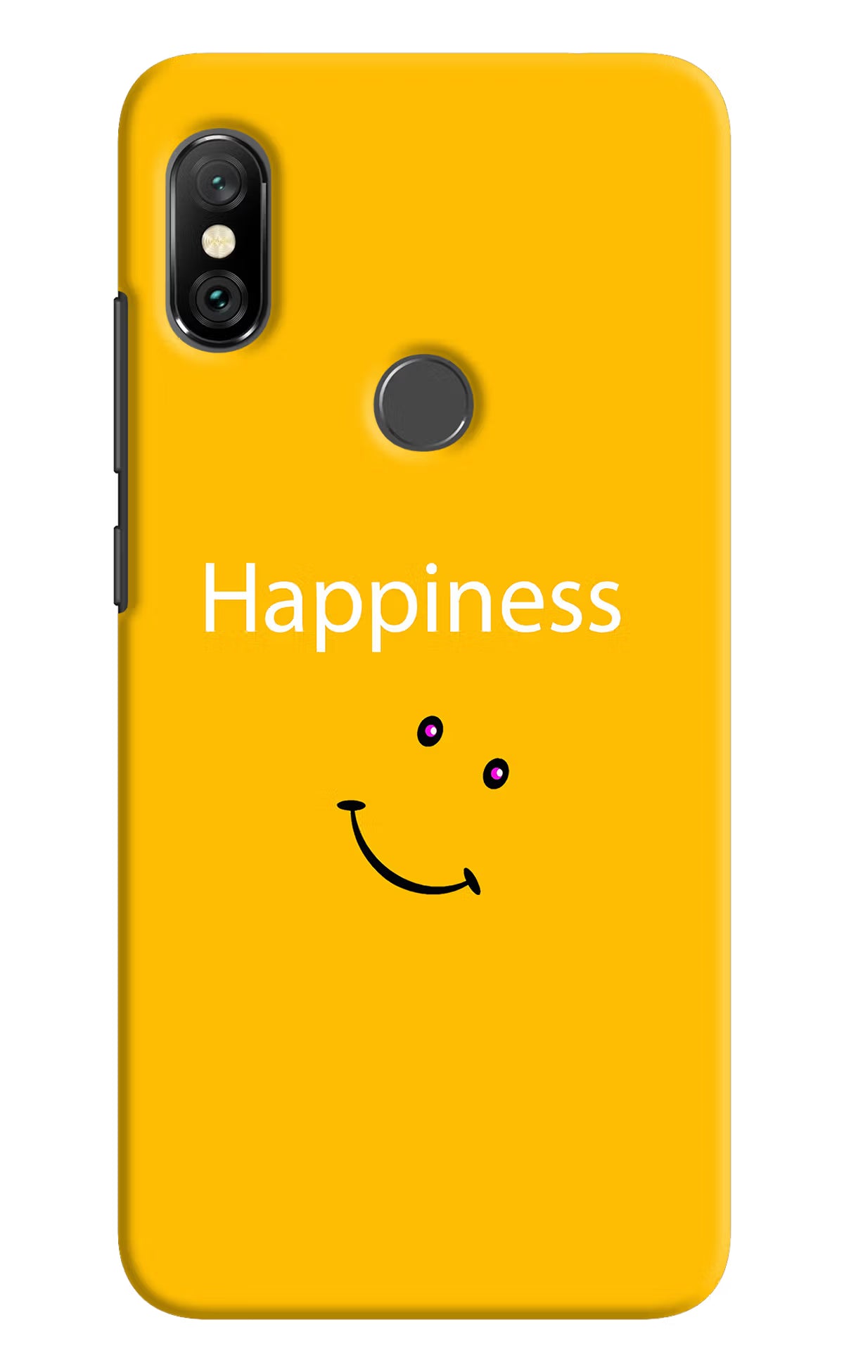 Happiness With Smiley Redmi Note 6 Pro Hard Case Back Cover by Casekaro