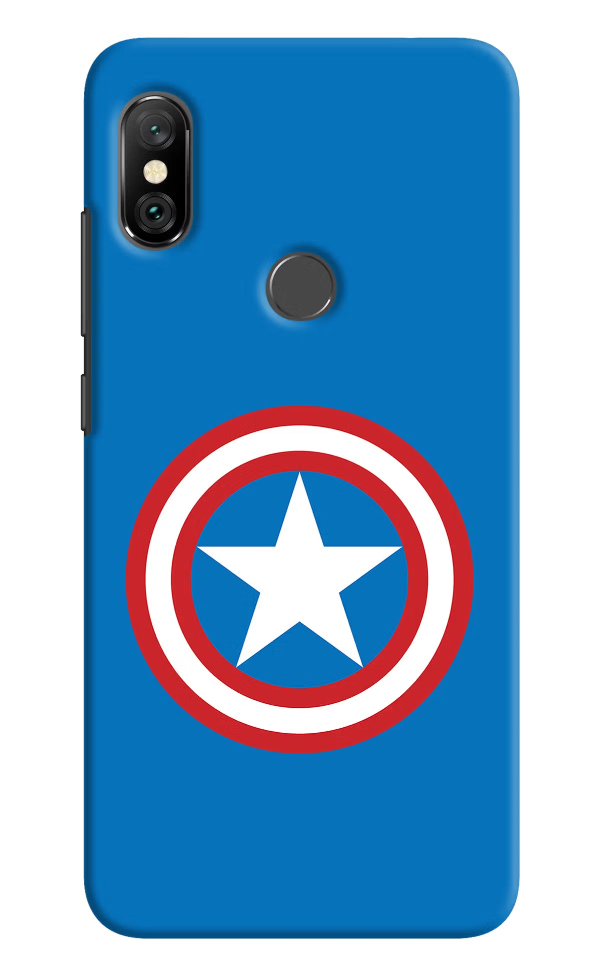 Captain America Logo Redmi Note 6 Pro Hard Case Back Cover by Casekaro