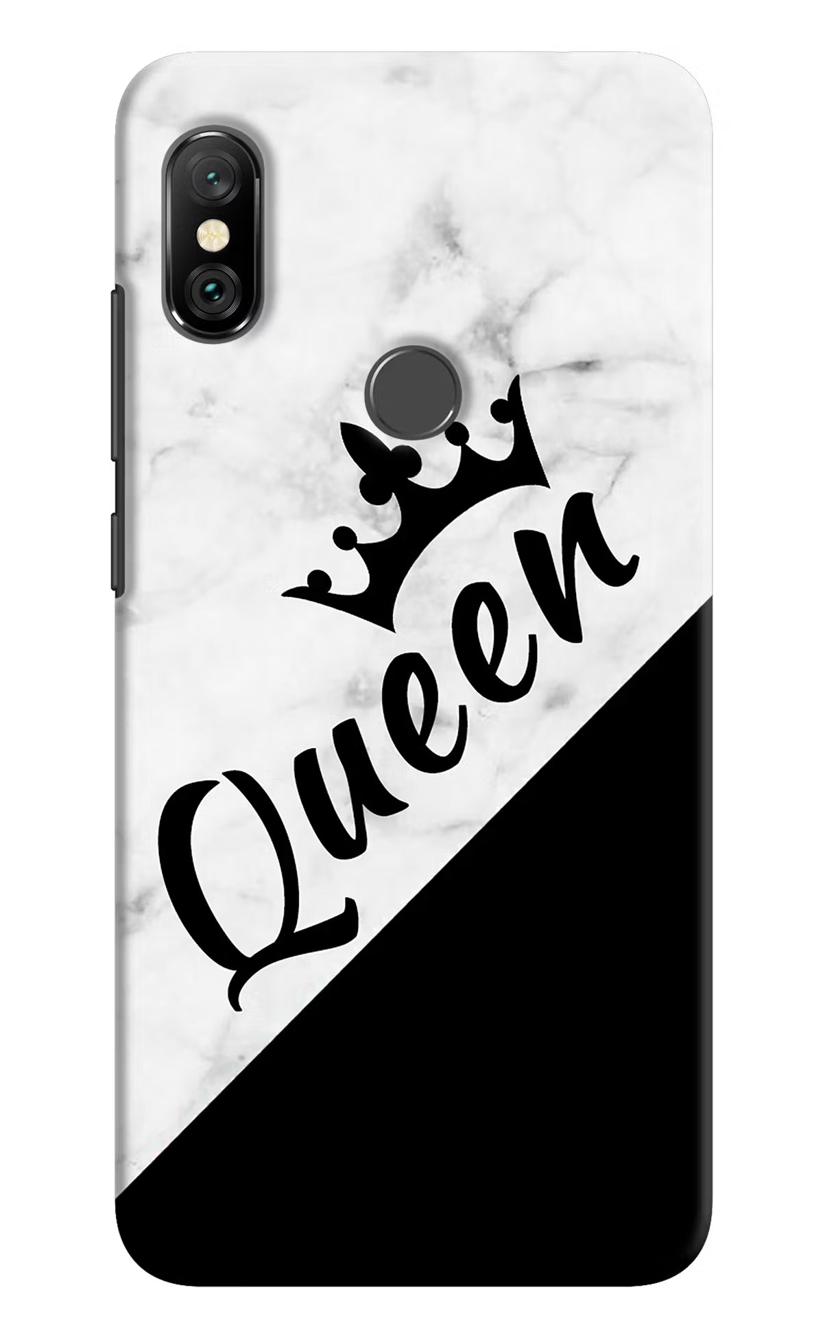 Queen Redmi Note 6 Pro Hard Case Back Cover by Casekaro