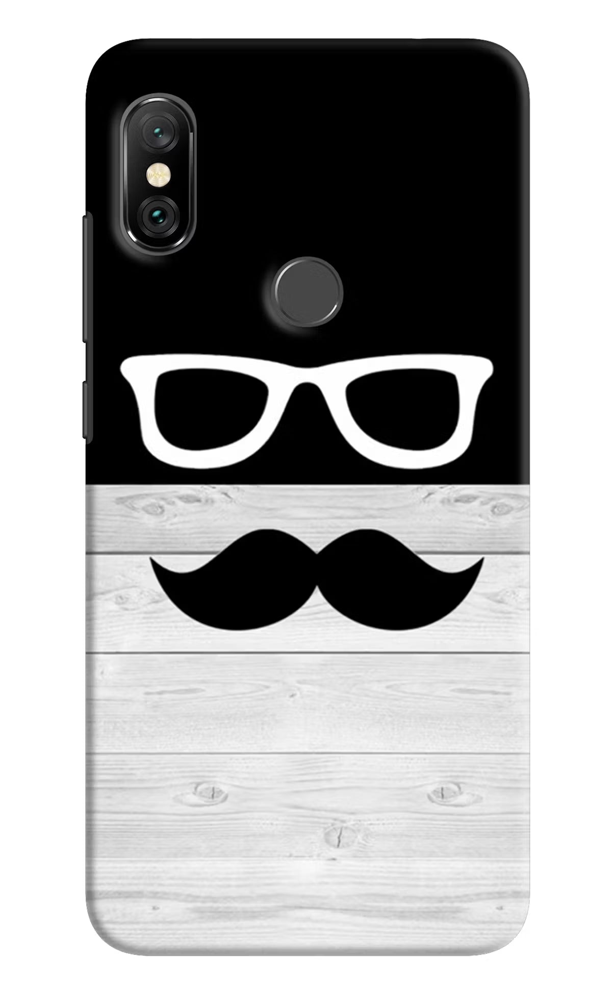 Mustache Redmi Note 6 Pro Hard Case Back Cover by Casekaro