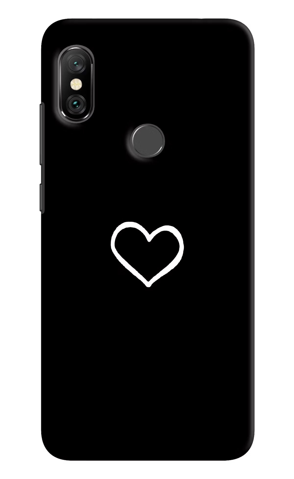 Heart Redmi Note 6 Pro Hard Case Back Cover by Casekaro