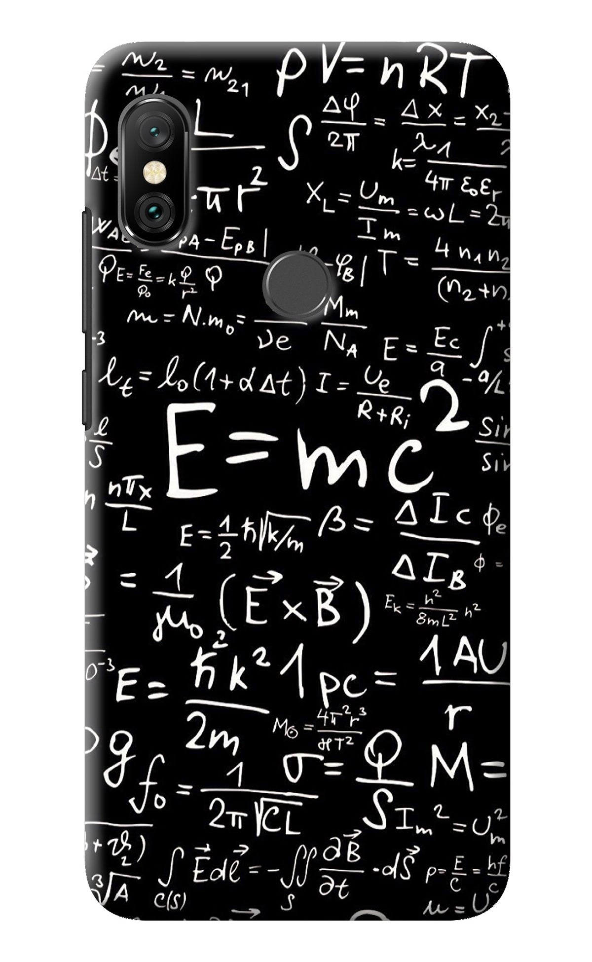 Physics Albert Einstein Formula Redmi Note 6 Pro Back Cover