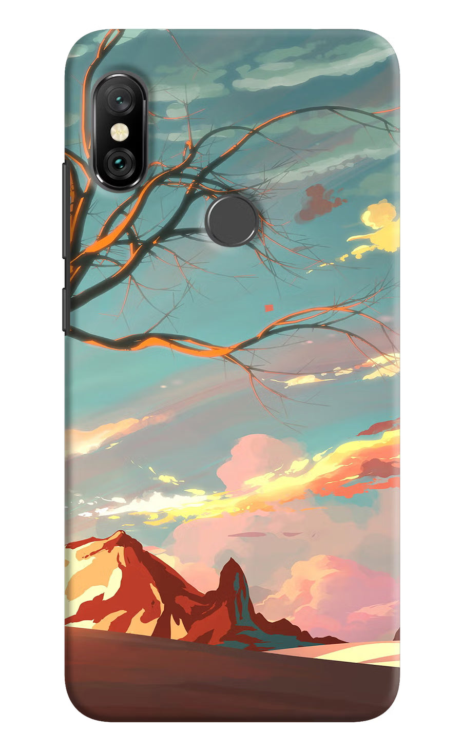 Scenery Redmi Note 6 Pro Back Cover, Hard case