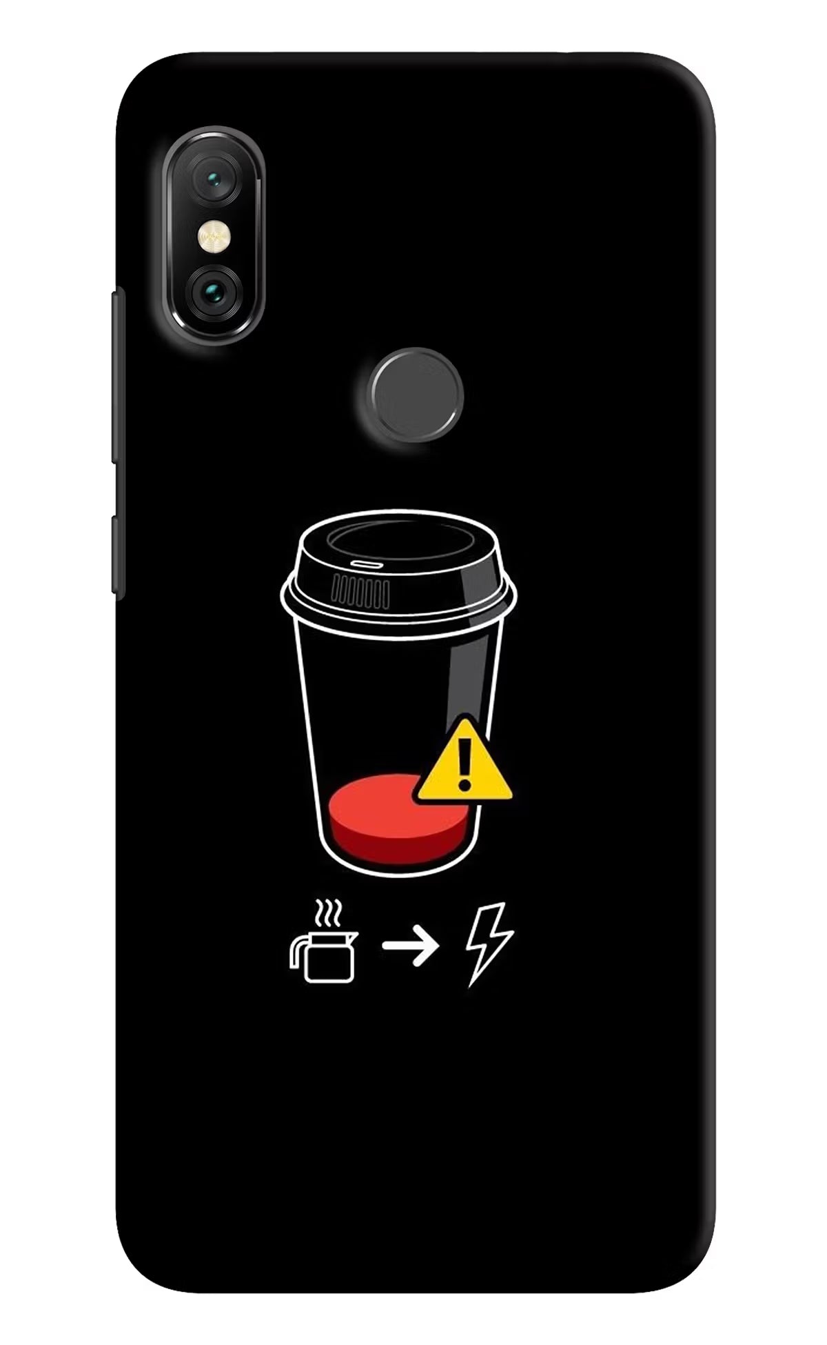 Coffee Redmi Note 6 Pro Hard Case Back Cover by Casekaro