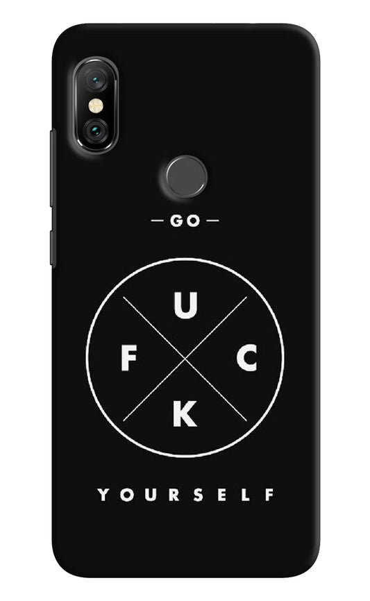 Go Fuck Yourself Redmi Note 6 Pro Hard Case Back Cover by Casekaro
