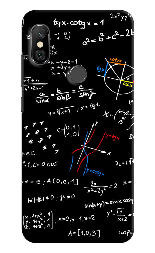 Mathematics Formula Redmi Note 6 Pro Hard Case Back Cover by Casekaro