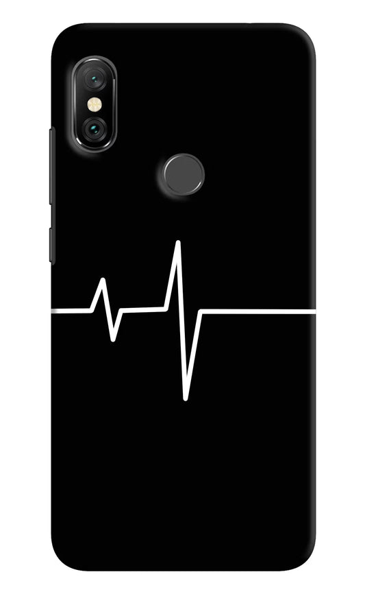 Heart Beats Redmi Note 6 Pro Hard Case Back Cover by Casekaro