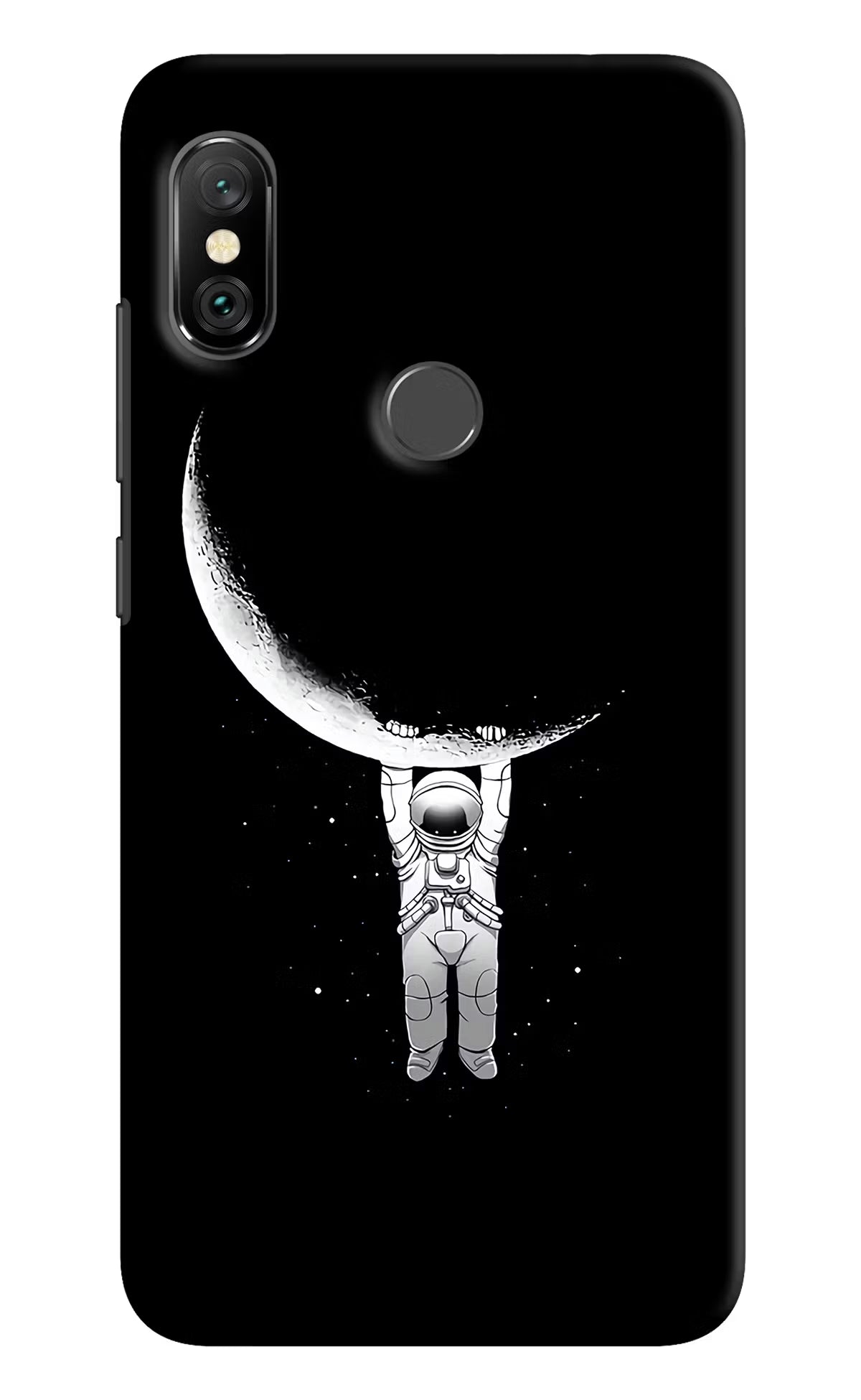 Moon Space Redmi Note 6 Pro Hard Case Back Cover by Casekaro
