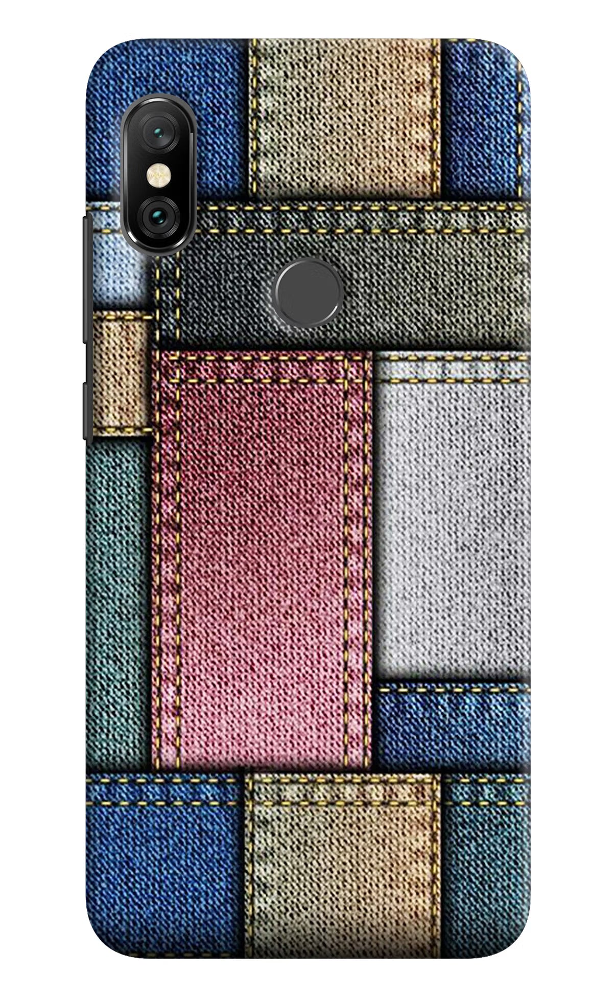 Multicolor Jeans Redmi Note 6 Pro Hard Case Back Cover by Casekaro