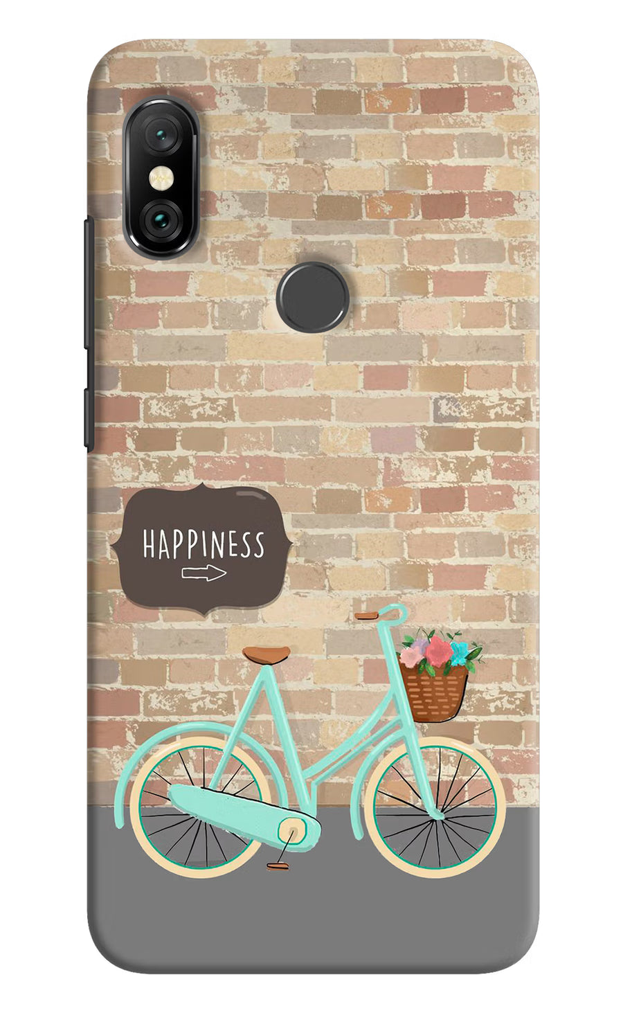 Happiness Artwork Redmi Note 6 Pro Back Cover, Hard case